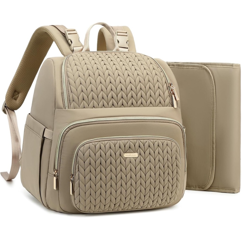 Chic Beige Women's Baby Bag